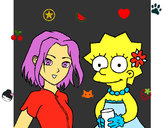 Dibujo Sakura y Lisa pintado por mararusher