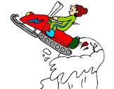 Dibujo Salto con moto de nieve pintado por zook
