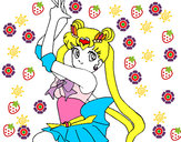 Dibujo Serena de Sailor Moon pintado por Bruflavia3