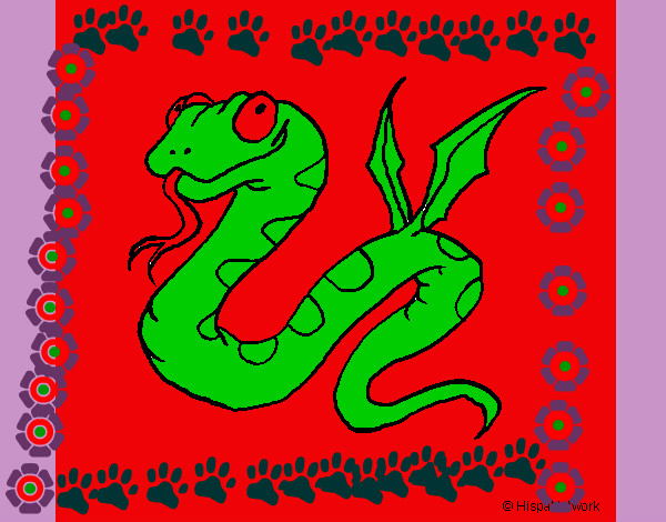 Dibujo Serpiente con alas pintado por Faustismo