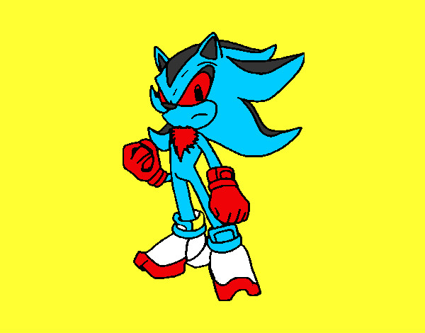 Dibujo Sonic pintado por shadow7485