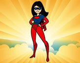 Dibujo Superheroina pintado por marijos-