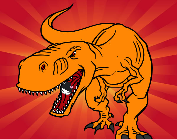 Dibujo Tiranosaurio Rex enfadado pintado por samuelag