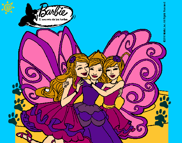Dibujo Barbie y sus amigas en hadas pintado por tatiana125