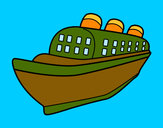 Dibujo Barco transatlántico pintado por marijos-