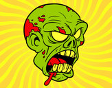 Dibujo Cabeza de zombi pintado por juliana850