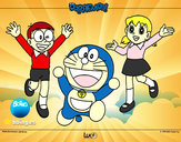 Dibujo Doraemon y amigos pintado por Megurine 