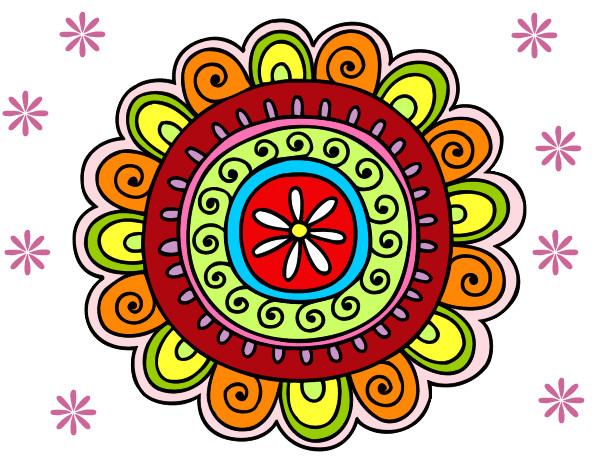 Dibujo Mandala alegre pintado por Elita1