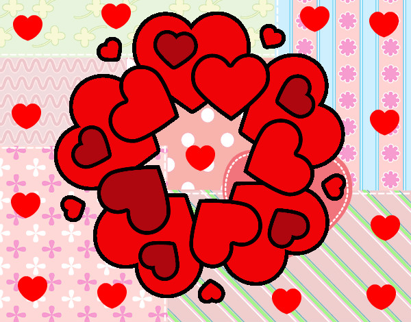 Dibujo Mandala de corazones pintado por 85lolafu