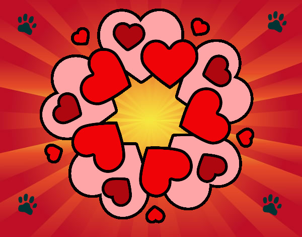 Mandala de corazones