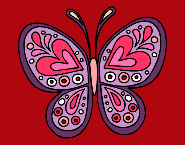Dibujo Mandala mariposa pintado por MONYK1