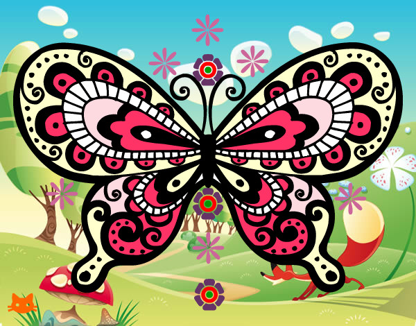 Dibujo Mariposa bonita pintado por aldu007