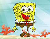 Dibujo Bob Esponja alegre pintado por ian020305