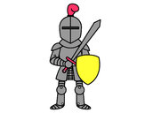 Dibujo Caballero con espada y escudo pintado por valentinot