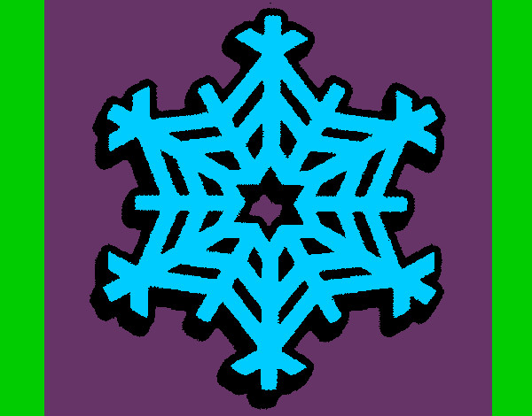 Dibujo Copo de nieve 2 pintado por violeta19