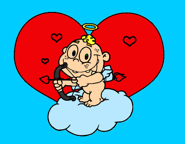 Cupido y corazón