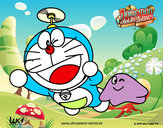 Dibujo Doraemon volando pintado por sarafer01