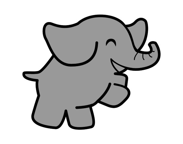 Dibujo Elefante bailarín pintado por valeruca