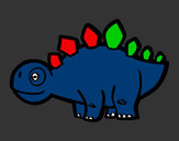 Dibujo Estegosaurio joven pintado por javiz