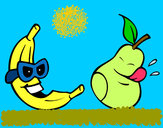 Dibujo Frutas locas pintado por maca21