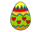Dibujo Huevo con corazones pintado por NISPOPI
