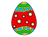 Dibujo Huevo con estrellas pintado por NISPOPI