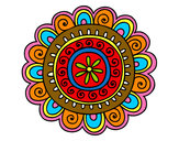 Dibujo Mandala alegre pintado por NISPOPI