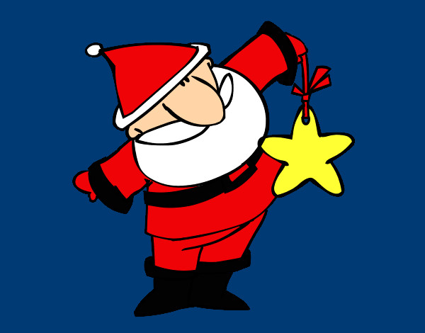 Papá Noel con una estrella