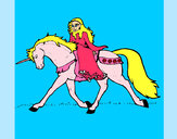 Dibujo Princesa en unicornio pintado por neko8889