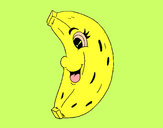 Dibujo Banana feliz pintado por amalia