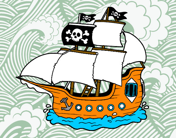 Dibujo Barco pirata pintado por 2006magui