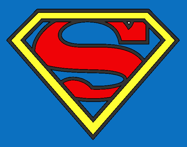 Dibujo Escudo de Superman pintado por AlejandroJ