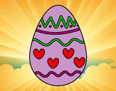 Dibujo Huevo con corazones pintado por sofiangy