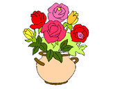 Dibujo Jarrón de flores 1 pintado por ivonny