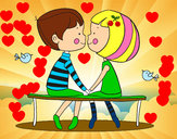Dibujo Jóvenes enamorados pintado por kiaraisola