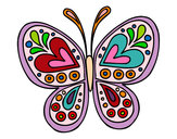 Dibujo Mandala mariposa pintado por LuzME