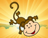 Dibujo Mono gracioso pintado por  janm