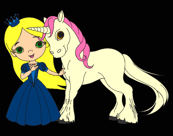 Princesa y unicornio