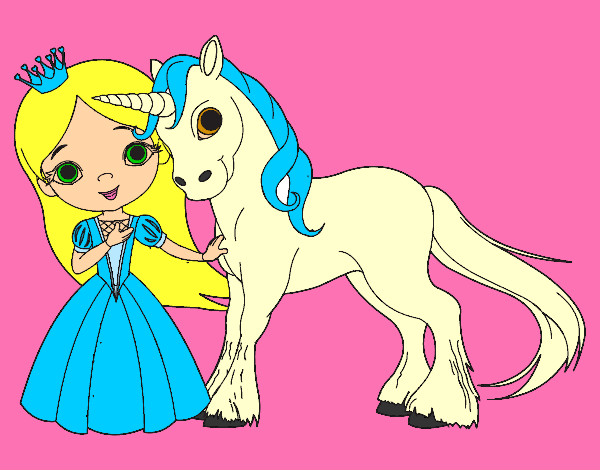 Princesa y unicornio