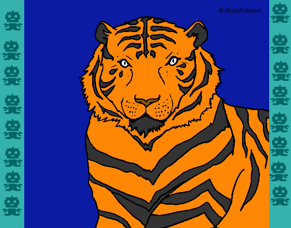 Dibujo Tigre 3 pintado por cata999