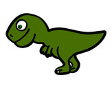 Dibujo Tiranosaurio rex joven pintado por LuzME