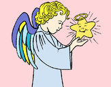 Dibujo Ángel y estrella pintado por ardnas