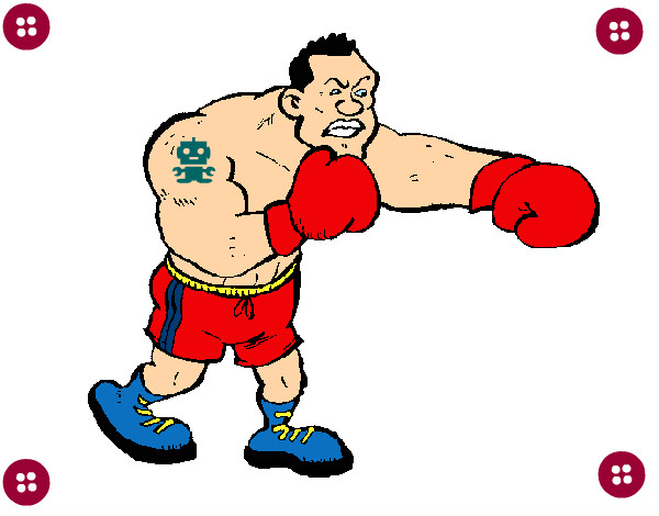 Dibujo Boxeador pintado por morters