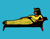 Dibujo Cleopatra tumbada pintado por antuana