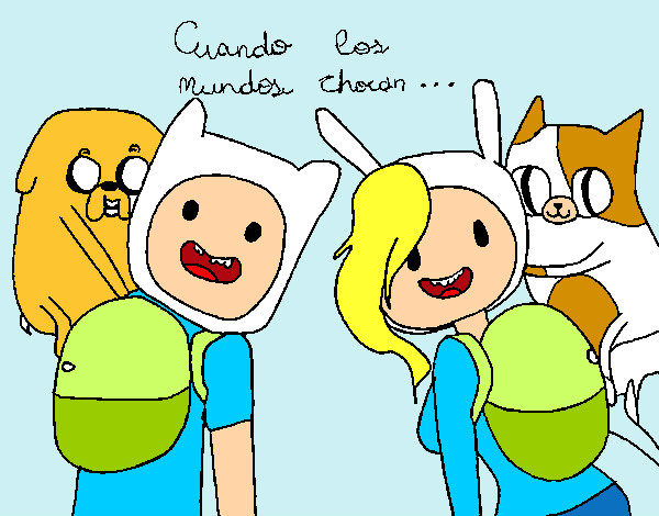 Finn y Jake con Fionna y Cake