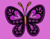 Dibujo Mandala mariposa pintado por amalia