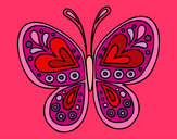 Dibujo Mandala mariposa pintado por Saritita