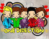 Dibujo One direction pintado por graca