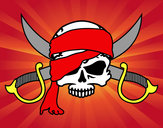 Dibujo Símbolo pirata pintado por AlejandroJ