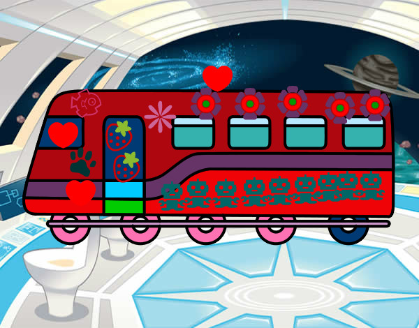 Dibujo Tren de pasajeros pintado por Alexsanty